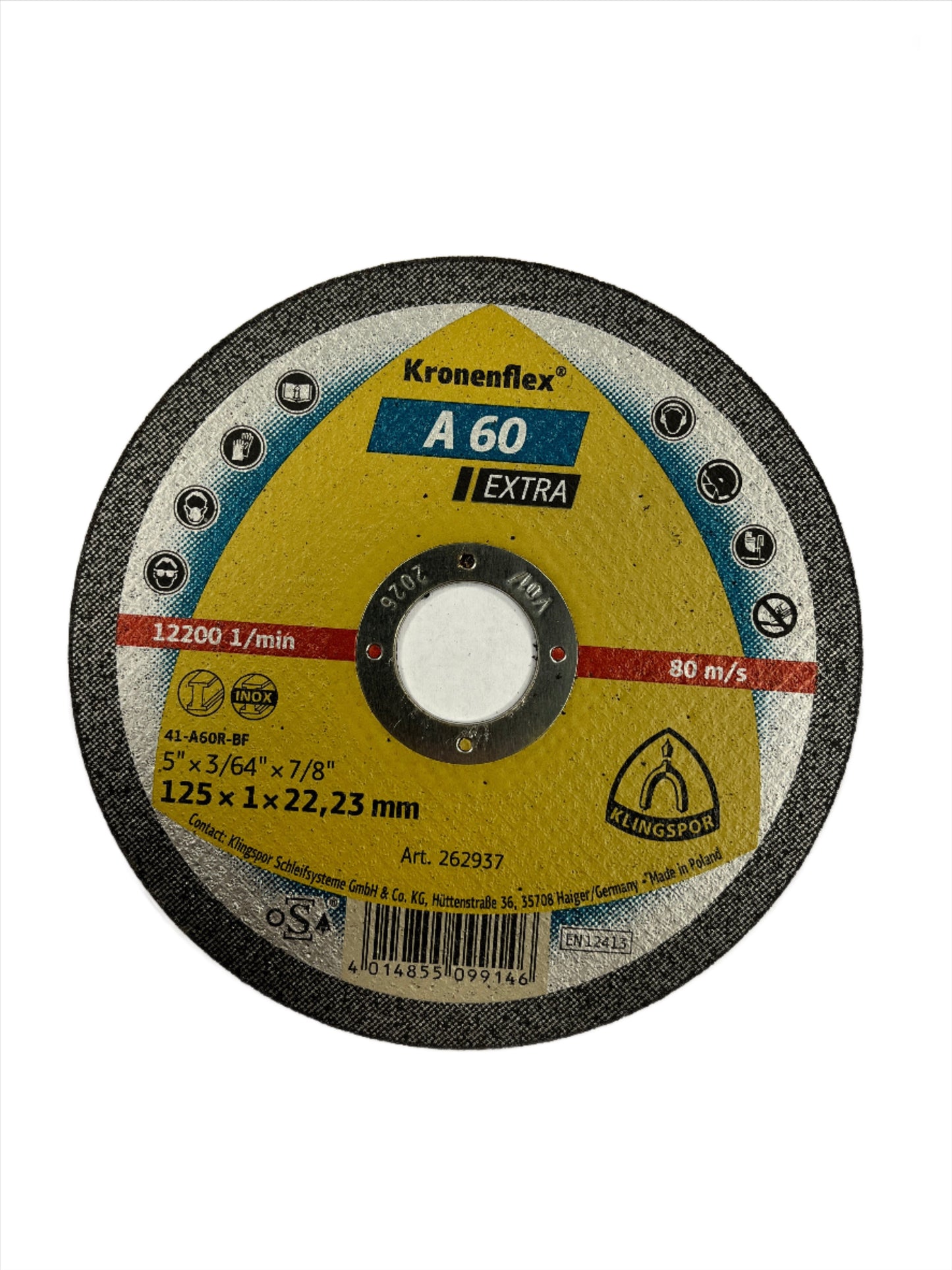 kotuc rezny 125x1mm KLINGSPOR A60