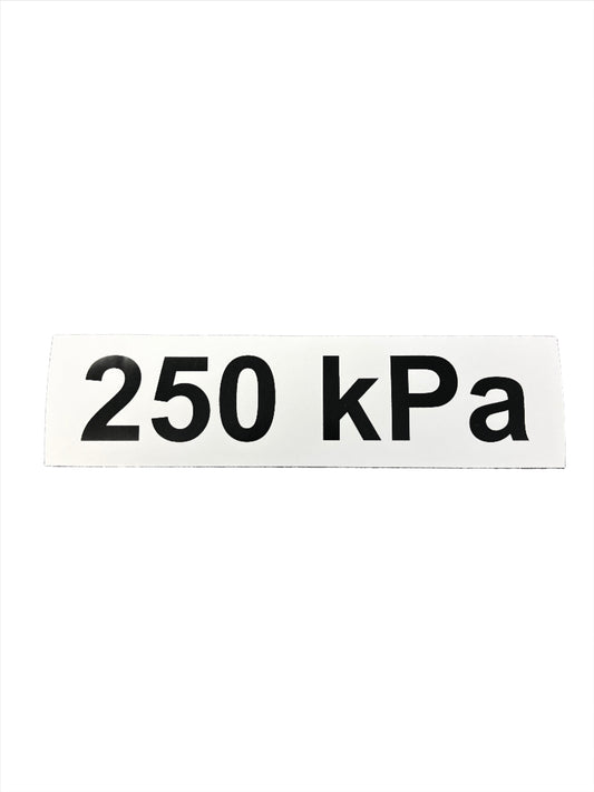 nalepka tlak pneu 250kPa A-0317MO